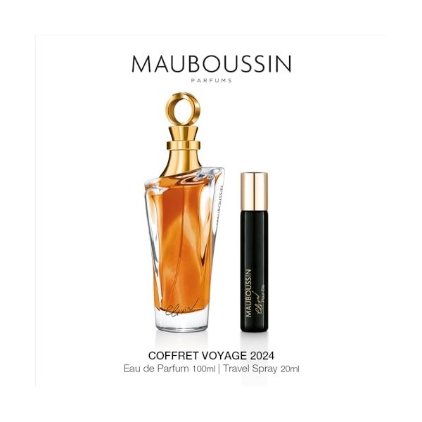 Mauboussin - Coffret Voyage Elixir Pour Elle : Eau de Parfum 100ml & Travel Spray 20ml