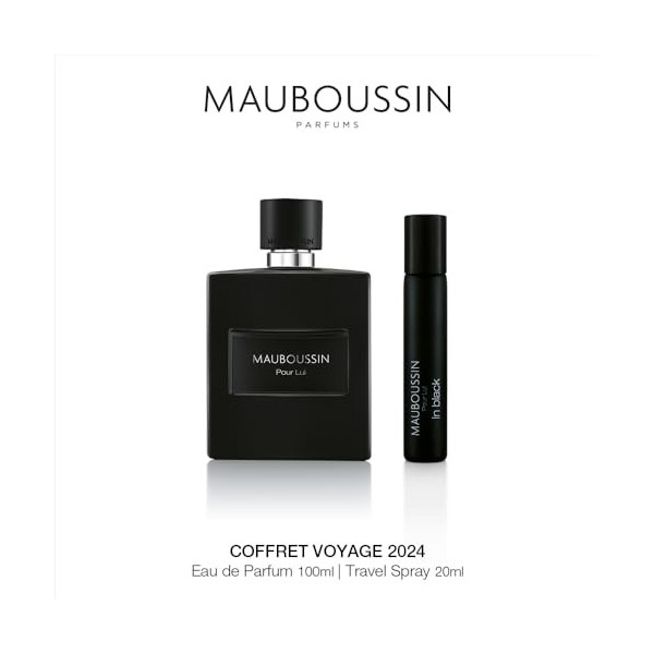 Mauboussin - Coffret Voyage Pour Lui In Black : Eau de Parfum 100ml & Travel Spray 20ml