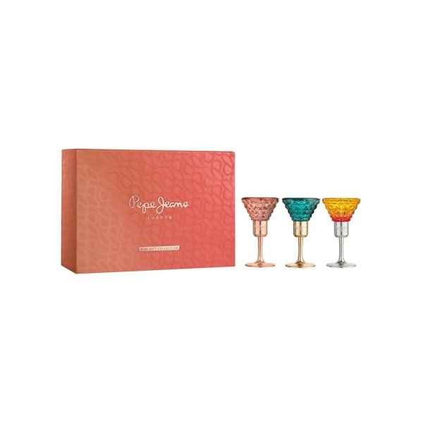 Pepe Jeans Life Is Now, Cocktail Edition, Celebrate Coffret Cadeau Femme Miniature 3 Pièces Parfum Femme Eau de Parfum 15ml