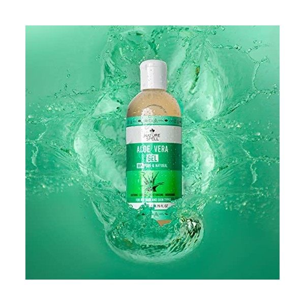 Nature Spell Aloe Vera Gel 99% Pure 200ml – Soothing & Hydrating - For All Hair & Skin Types - Made In The UK, 100% Vegan
