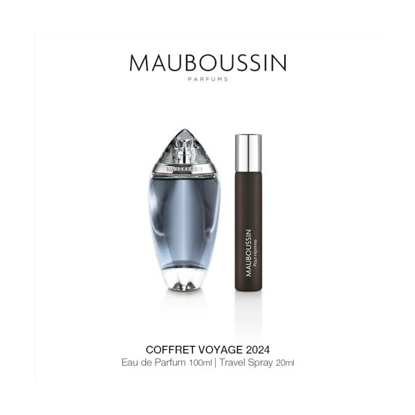 Mauboussin - Coffret Voyage Original Homme : Eau de Parfum 100ml & Travel Spray 20ml