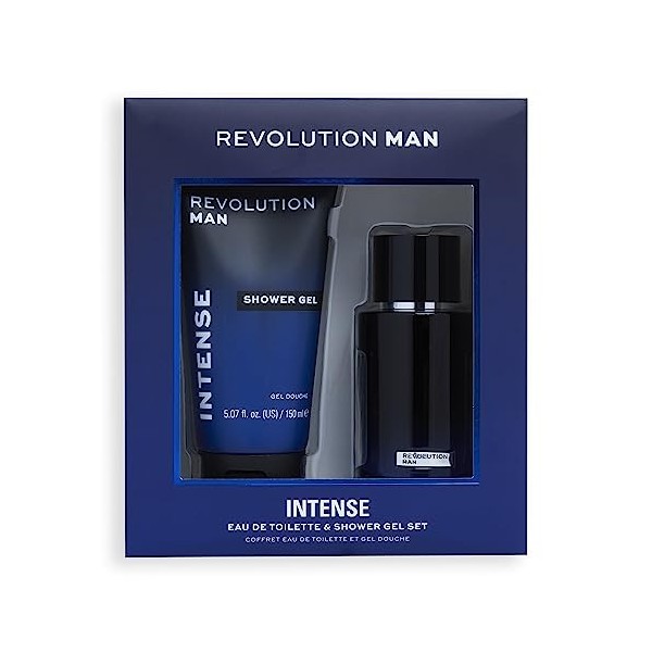 Ensemble Eau de Toilette Intense & Gel Douche "Intense" de Revolution Man, Eau de Toilette Intense de 100 ml & Gel Douche Int