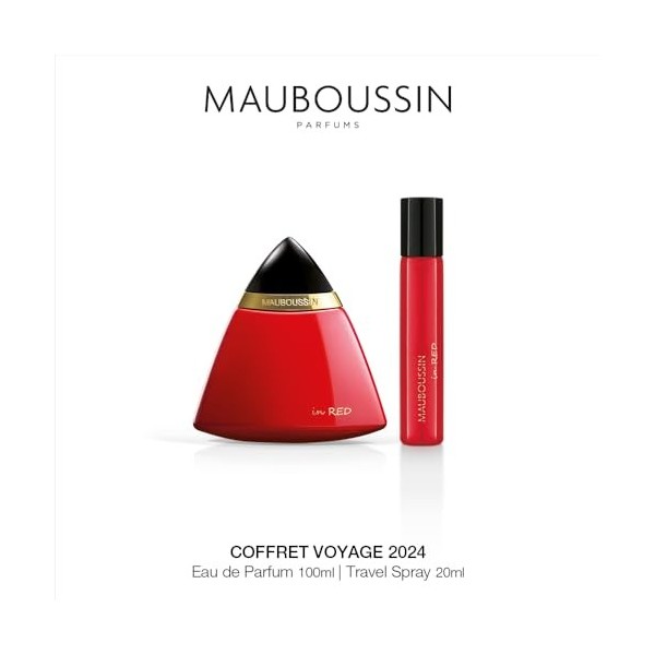 Mauboussin - Coffret Voyage In Red : Eau de Parfum 100ml & Travel Spray 20ml