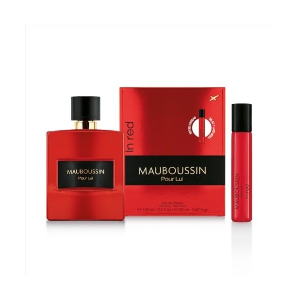 Mauboussin - Coffret Voyage Pour Lui In Red : Eau de Parfum 100ml & Travel Spray 20ml