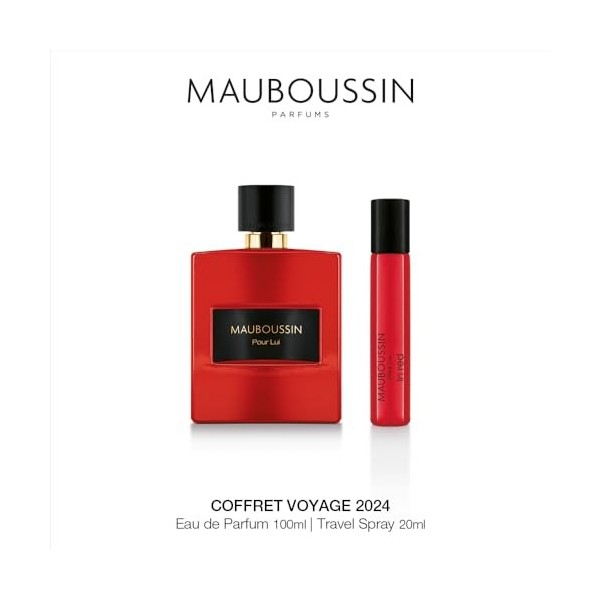 Mauboussin - Coffret Voyage Pour Lui In Red : Eau de Parfum 100ml & Travel Spray 20ml