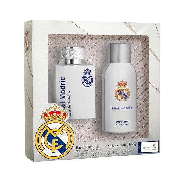 Real Madrid Coffret pour Enfant Eau de Toilette 100 ml + Déodorant 150 ml