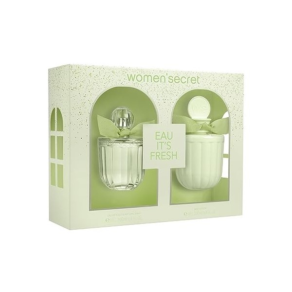 Womensecret Eau Its Fresh Coffret Cadeau Femme de 2 Articles Comprenant une Eau de Toilette de 100ml et un Lait pour le Cor