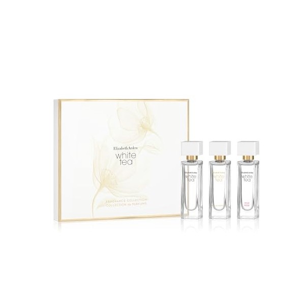 Elizabeth Arden, Coffret White Tea, Parfum fleuri et vif, 3 miniatures de 10ml, cadeau femme