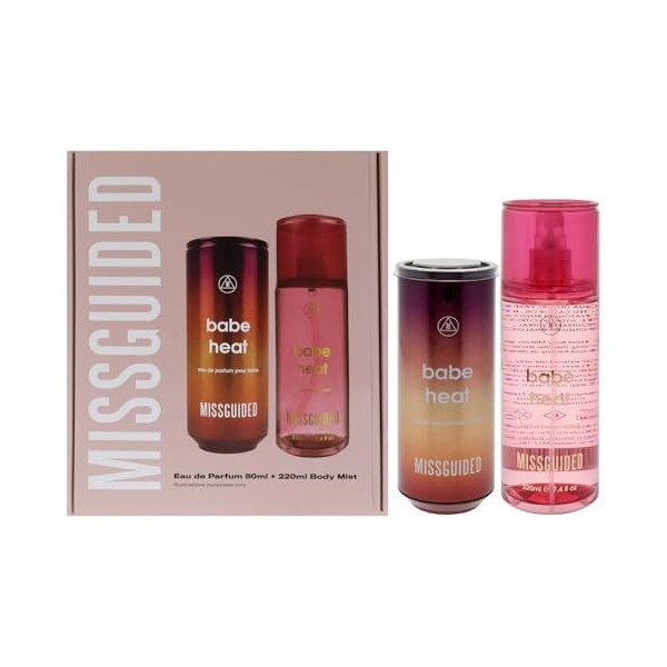 Babe Heat by Missguided for Women - 2 Pc Gift Set 2.7oz EDP Spray, 7.4oz Body Mist