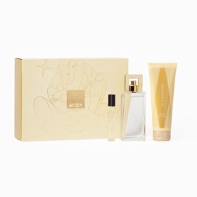 Avon Attraction for Her Coffret cadeau trois pièces avec eau de parfum 50 ml lotion pour le corps 125 ml et vaporisateur pour