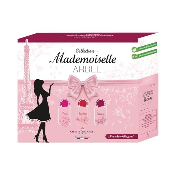 Christine Arbel Paris Mademoiselle Arbel à Paris+Sublime+Intense Coffret collection Eau de toilette femme découverte 3 miniat