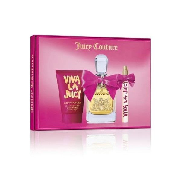 Juicy Couture - Coffret Viva La Juicy - Eau de Parfum Femme Vaporisateur - Senteur Florale, Fruitée & Gourmande