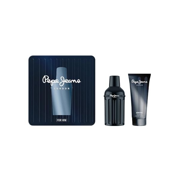 Pepe Jeans Addictive For Him Coffret Cadeau Homme Parfum Homme 2 Pièces Eau de Parfum 100ml et Gel Douche 100ml Set Fragance 