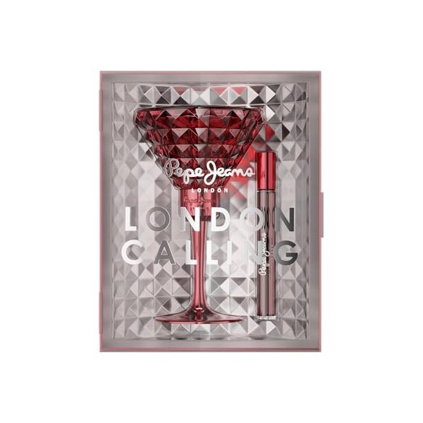 Pepe Jeans London Calling For Her Coffret Cadeau Femme 2 Pièces Eau de Parfum 80ml et 10ml Set Fragance Floral, Oriental et F