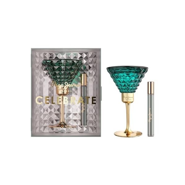 Pepe Jeans Celebrate For Her Coffret Cadeau Femme Pack 2 Pièces Eau de Parfum Femme 80ml et 10ml Set Fragance Floral, Orienta