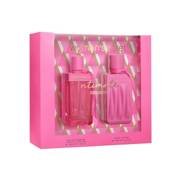 Womensecret Intimate Delight Coffret Parfum Femme 2 Pièces Eau de Parfum 100ml avec Vaporisateur et Lotion Corporelle 200ml 