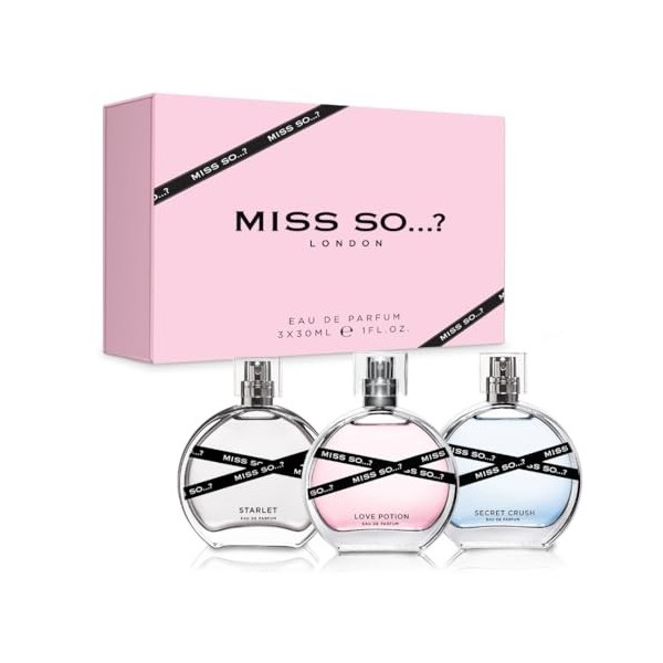 Coffret-cadeau de parfum pour femme Miss SO... Coffret de parfums féminins haut de gamme, Starlet, Love Potion, Sugar Rush Ea