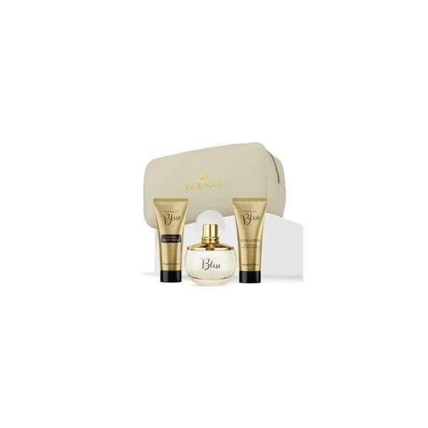 Farmasi Bliss Set, coffret cadeau femme 4 produits avec parfum de 70 ml, gel douche 100 ml, lotion corporelle 100 ml, beauté 