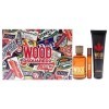 Dsquared2 Wood For Men 3 Pc Gift Set 3.4oz EDT Spray, 0.3oz EDT Spray, 5.0oz Bath and Shower Gel