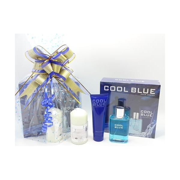 Coffret cadeau 2 pièces Cool Blue pour homme Eau de toilette 100 ml et gel douche 130 ml