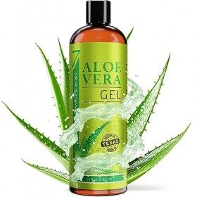 Gel dAloe Vera Bio avec Aloe 100% Pur et Frais - Sans ACRYLATES OU POLYMÈRES CROISÉS, donc il s’absorbe rapidement sans rési