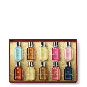 Stocking Filler Set by Molton Brown for Unisex - 10 x 1.6 oz Coastal Cypress and Sea Fennel Shower Gel, Re-charge Black Peppe