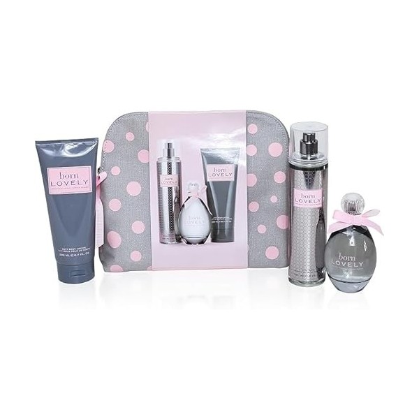 Sarah Jessica Parker Born Lovely Eau de toilette 100 ml, lotion pour le corps 200 ml, brume corporelle 250 ml et sac zippé