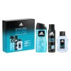 Adidas, Coffret Ice Dive 3 Produits, Eau de toilette 100ml menthe poivrée et pamplemousse, gel douche 250ml 3-en-1, déodorant