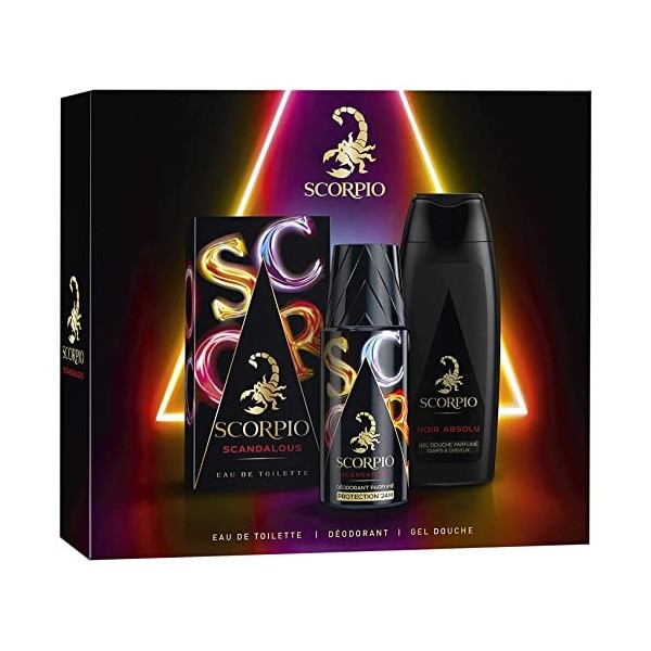 Scorpio Coffret Scorpio Scandalous comprenant 1 eau de toilette, 1 déodorant et 1 gel douche - Le coffret