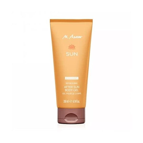 M. Asam SUN Gel après-soleil rafraîchissant 200 ml – Gel corps après-soleil à leffet rafraîchissant immédiat, apaise les p