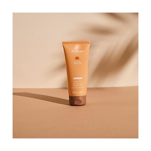 M. Asam SUN Gel après-soleil rafraîchissant 200 ml – Gel corps après-soleil à leffet rafraîchissant immédiat, apaise les p