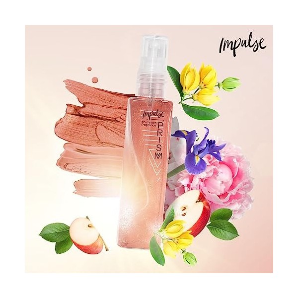 Impulse Prism Spray scintillant pour le corps | Brume corporelle parfumée à lylang-ylang et à la pomme infusée à leau de no