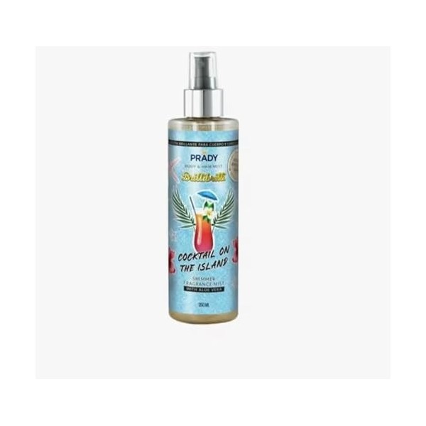 Prady - Body & Hair Shimmer Mist Cocktail on the Island - Mixte - 250ml - Éclat Tropical et Fraîcheur