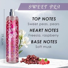 236ml Refreshing Body Mist, Brume Corporelle Parfumée, Brume Parfumee Pour Homme et Femme Parfum de pêche rouge 