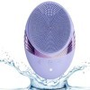 Brosse nettoyante pour le visage : IPX7 étanche rechargeable pour le visage, 5 modes de nettoyage, violet