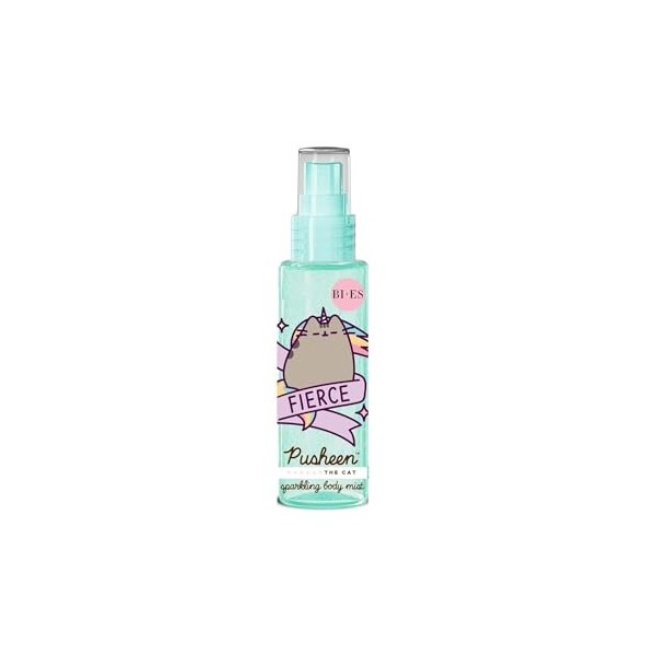 Pusheen The Cat Brume corporelle pétillante pour filles – Parfum pastèque tropicale avec particules scintillantes et effet éc