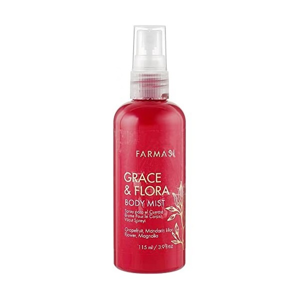 Farmasi Spray Body Mist Grace & Flore 115ml,Parfum Pamplemousse,,Lila,Mandarine,Magnolia