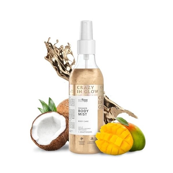 So!Flow Brume Corporelle Scintillante - Pour une Peau Radieuse et Lumineuse, Infusée de Niacinamide et de Curcuma, Hydratante