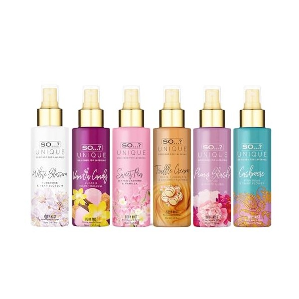 So…? Unique Grande Mini Mist Coffret Cadeau Brume Corporelle Parfumée Pour Femme 6x50ml 