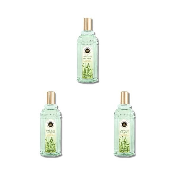 Eau de Cologne - Thé Vert - Christine Darvin - Made in France - 97% dingrédients dorigine naturelle - Spray 250ml Lot de 3