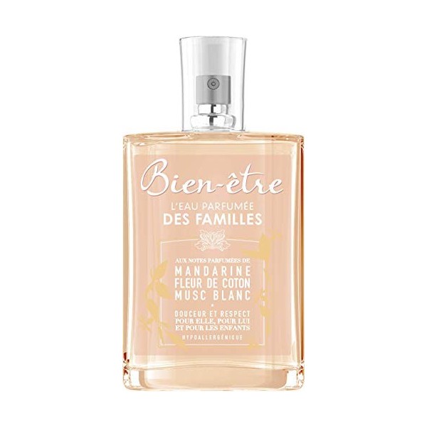Bien-être - Eau Parfumée Des Familles Aux Notes Parfumées De Mandarine/Fleur De Coton Musc Blanc - 250 ml Lot de 2 Eau de co...