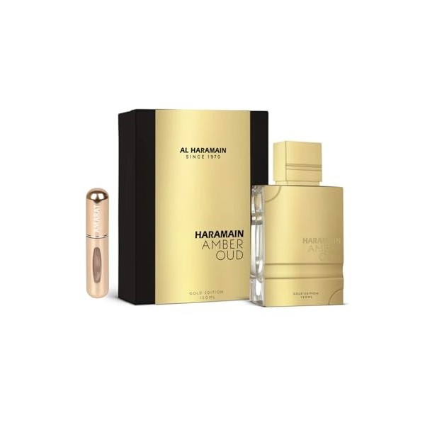 Eau de parfum Amber Oud Gold Edition 120 ml, parfum arabe unisexe de longue durée, eau de parfum importée de Dubaï, avec atom