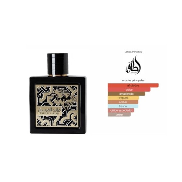 Qaed Al Fursan Original Parfum arabe longue durée importé de Dubaï avec atomiseur rechargeable 5 ml, parfum boisé et sophisti