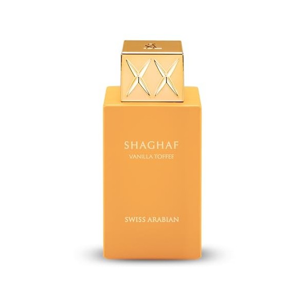 Swiss Arabian Shaghaf Vanille Toffee Eau de Parfum Unisex 75ML - Une Douceur Décadente de Caramel au Beurre et de Café Arabic