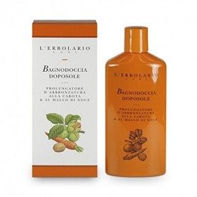 LErbolario Après Soleil, Entretien Du Bronzage À La Carotte Et Au Brou De Noix, Format : 375 Ml