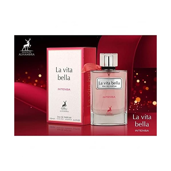 aClickAway La Vita Bella Intensa Eau de parfum pour femme en flacon vaporisateur 100 ml