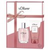 s.Oliver® Here and now Woman Set duo radieux fruité féminin avec eau de toilette 30 ml et gel douche 75 ml