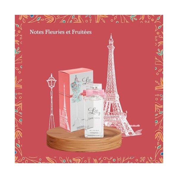 Inessance Paris - Eau de Toilette pour Femme Lilly Sweet - Parfum Lumineux et Sensuel aux Notes Fleuries et Fruitées - Flacon