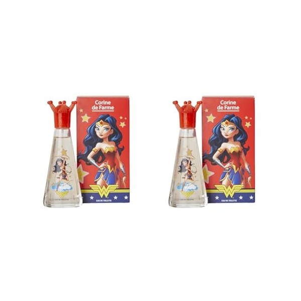 Corine de Farme - Eau de Toilette Wonder Woman - Parfum DC Comics pour Enfant dès 3 Ans - Clean Beauty, Fabriqué en France - 