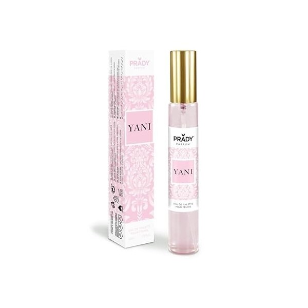 PRADY - Eau de Toilette 33ml YANI - Notes parfumées orientales et flacon rose pour femme.